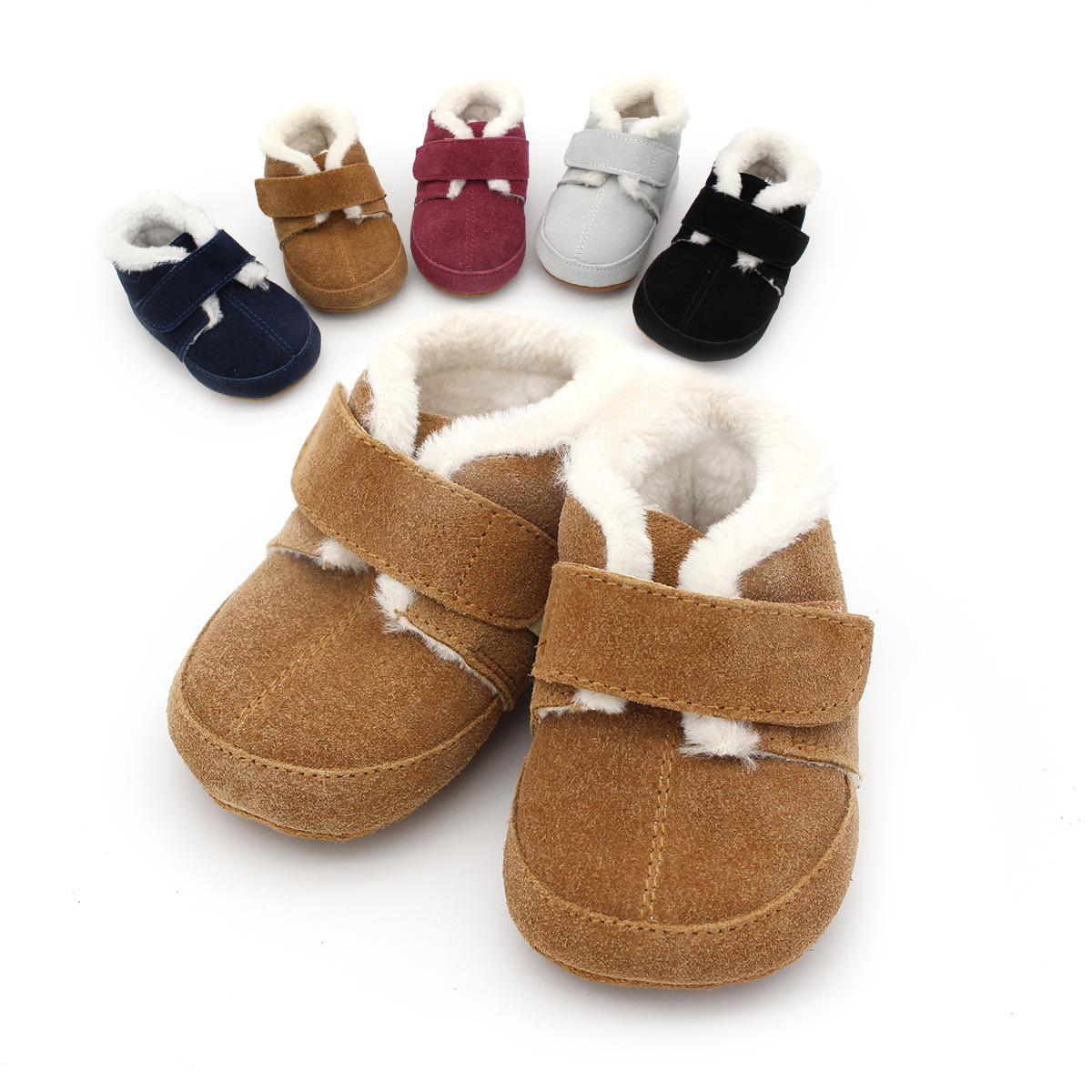 Kids First Education - Baby harige laarzen kinderen lederen casual
